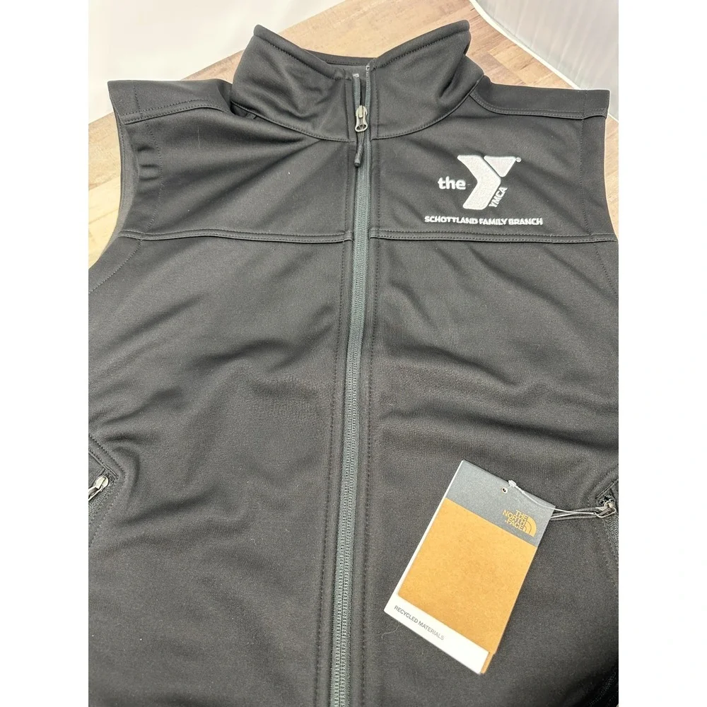 NWT The North Face Ridgewall Vest Mens Large Black YMCA Logo‎ Outdoors Hiking